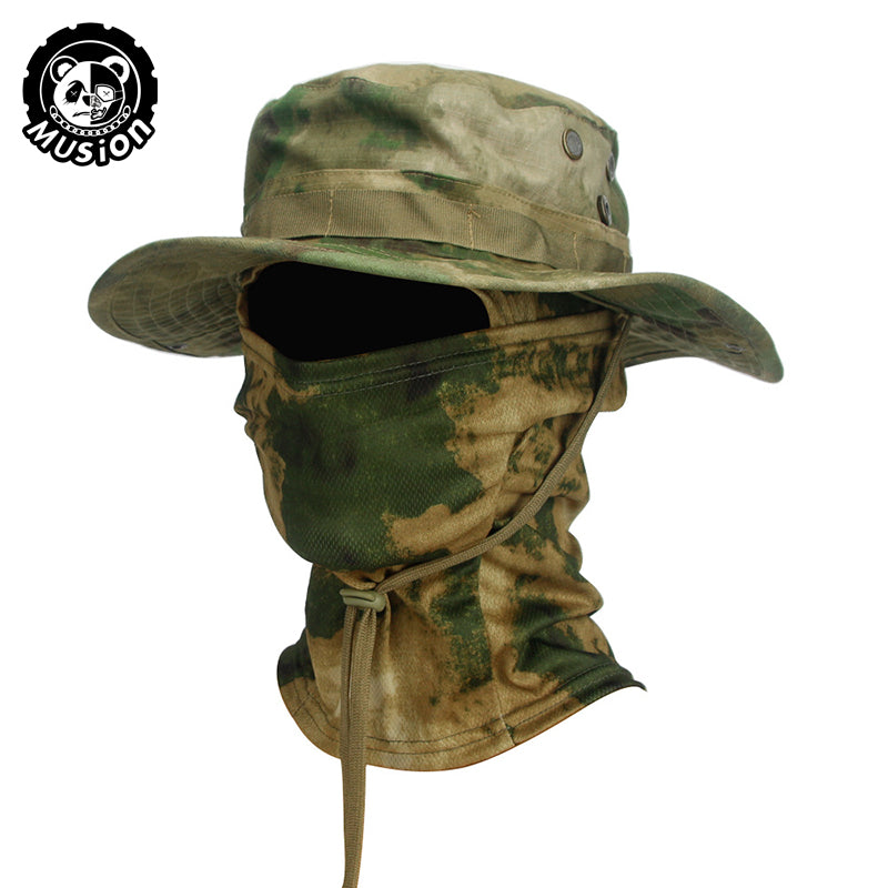 Musion Boonie Hat Balaclava Hat Suit Foldable Soft Hat Sun Protection Fishing Cap Breathable Fisherman Outdoor Hunting Fishing Wide Hat Sunscreen Caps