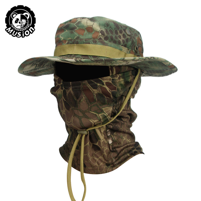 Musion Boonie Hat Balaclava Hat Suit Foldable Soft Hat Sun Protection Fishing Cap Breathable Fisherman Outdoor Hunting Fishing Wide Hat Sunscreen Caps