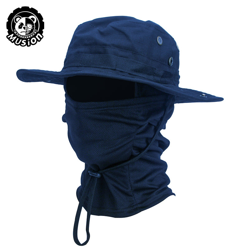 Musion Boonie Hat Balaclava Hat Suit Foldable Soft Hat Sun Protection Fishing Cap Breathable Fisherman Outdoor Hunting Fishing Wide Hat Sunscreen Caps