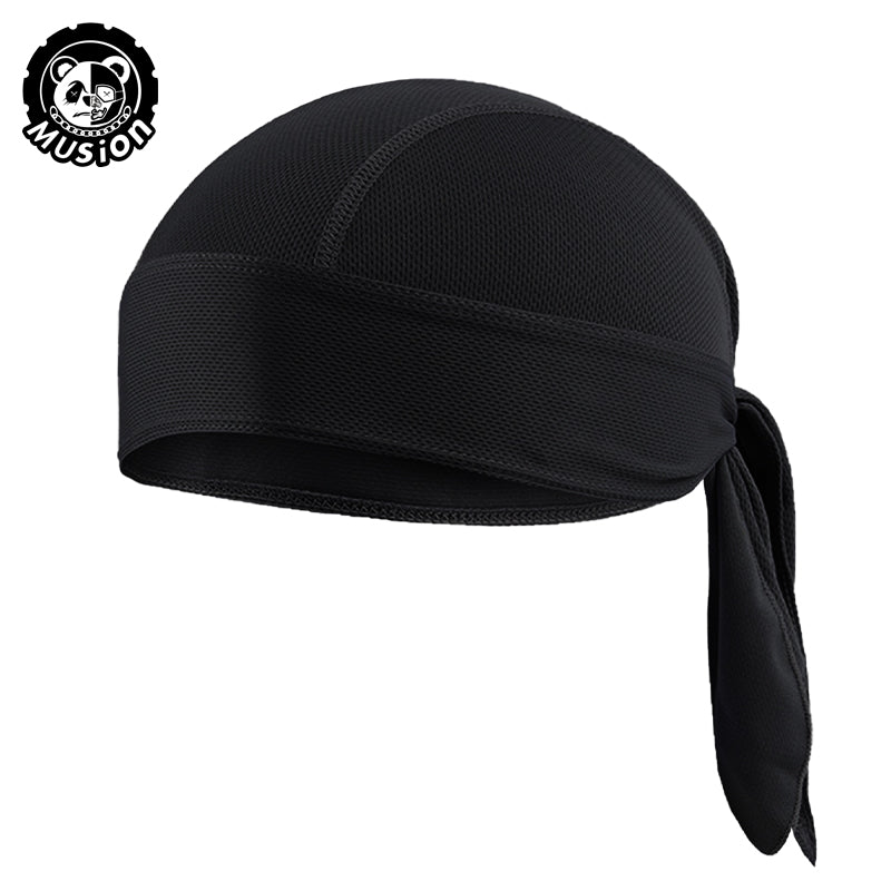 Musion Durag for Men Cycling Pirate Hat Breathable Mesh Pirate Bandana Cap Sweat Absorbent Helmet Inner Head Cover Skull Cap for Rider